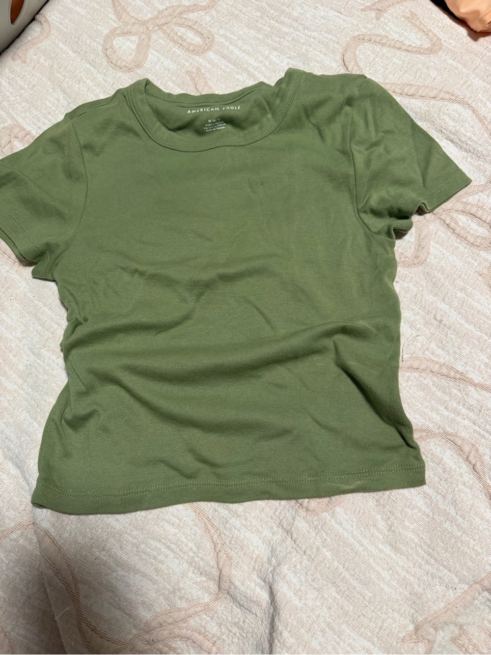 American Eagle Outfitters Olive Short Sleeve Crew Tee